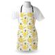 Crafting Poly Cotton Aprons Adjustable Neck Size Functional  Half Waist Pineapple Pattern