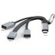 Tinned Copper Type C To USB Hub Adapter PVC Type C To Usb Otg Adapter
