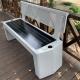 Gray Outdoor Smart Solar Bench Park Use Metal Frame Bench Eletroplating