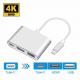 USB C to  Adapter, USB 3.1 Type C to  4K Adapter with USB 3.0 and Charging Port for MacBook Chromebook Pixel