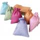 5.5 x 3.9 Inch 6 Color Burlap Favor Gift Bags Linen Drawstring Bags for Gifts and Wedding Party