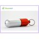 Silver & red doctor gifts 4GB custom lovely metal Promotional aluminium alloy Capsule Pill shaped USB Flash drive