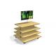 Middle Flooring Stand Wood Display Table , Practical 3 Tier Retail Display Tablev