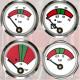 JQ0803 Fire Extinguisher Gauge 23mm Diameter Sturdy / Durable With Bottom Mounting