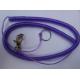 Charming purple color 5M fishing lanyard promotional fishing accessories spiral