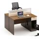 modern two seater office workstation with CPU storage
