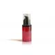 Glossy Translucent Red Airless Cosmetic Bottles For Travel Hot Stamping Surface