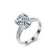 925 Sterling Silver Round Cut Brilliant Cubic Zirconia Ring Lady's Jewelry (RE671)