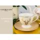 Custom Tea Cup Saucer Coffee Cup 240ml Elk Pattern Christmas Promotion Gift