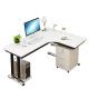 Wooden L Shape Office Workstation Desk With Lifting Function