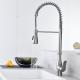 ODM Single Mount Kitchen Faucet 18/10 Brushed Stainless Steel Faucet PEX Hose
