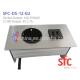 Surface Mount MiniTap Desk Outlet , Stainless Steel 1 Germany/European Schuko+Dual USB interface