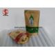 Kraft Stand Up Pouches With Window , Brown Paper Food / Tea Packaging Custom