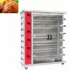 6 Rods Gas Chicken Rotisserie Oven Machine 201 Stainless Steel Material