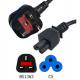 Male To Female Appliance Power Cord , H05VV Jacket UK Mains Lead