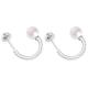 Natural freshwater pearl earrings 925 Sterling Silver for Women Simple Fashion Gold Baroque Pearl Earrings