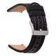 Nylon Oxford Waterproof Leather Watch Strap Bands 24mm Adjustable Two Piece