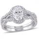 Oval Cut 18kt White Gold Diamond Engagement Ring 0.92ct Weight For Women ODM