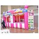 Pvc Colourful Inflatable Booth Display Candy House Shape For Trade Activities