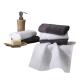 Customized Logo Luxury 5 Star Hotel White 100% Cotton Dobby Face Hand Bath Towels Set