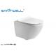 Ceramic Wall Mounted WC Sanitary Ware Rimless Small Size Wall Mounted Toilet