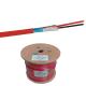 2C 1.0mm2 Solid Copper Conductor Red PVC Fire Alarm Cable for Commercial Buildings
