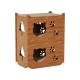 Integrated Wooden Vertical Double-Layer Stacked Cat House Cat Scratch Board Modern Cat Furniture
