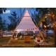 Outdoor Glamping Camping Bamboo Tipi Tent Colorful For BBQ Catering