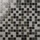 counter top tile aluminum mix glass mosaic tile LAR020