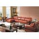 Contemporary home genuine leather sectional corner sofa furniture