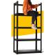 Black Metal Garage Rack 5-shelf Steel Shelves Heavy Duty Storage Shelf