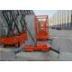 Vertical Manual Double Mast Aluminum Lift For Aerial Working