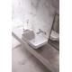 White Art Rectangular Sanitary Ware Basin Table Top Bathroom Sink