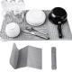 Silicone Collapsible Trifold Dish Drying Mat For Kitchen Counter Extra Large Dish Drainer Mat Compact &Foldable Design