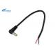 Custom Length Right Angle DC Extension Cable , Jack 5.5 X 2.5mm CONN 2.5 Mm DC Power Cable