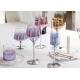 Colored Goblet Whiskey Glass Cups , Transparent Wine Glass For Party
