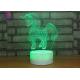 Transparent Acrylic 3D Unicorn Lamp Visual Base 87*87*38mm Customized Pattern