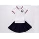 100% Cotton School Uniform Polo Shirts Stripe Collar Ribbed Cuffs For Boys And
