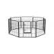 Black Silver Strong Metal Puppy Dog Play Pen Square Tube 1.5m Width