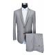 MG Mens 2 Piece Suit Grey Mel Suit Customized Fabric ISO9001 Certification