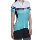V Neck Full Zip Breathable 100% Polyester Summer Cycling Tops