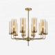 Bar New Glass Pendant Lamp Smoke Chrome Copper Amber Glass Cup Chandelier