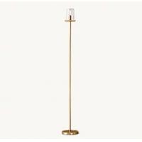 60'' H Modern Brass Reading Floor Lamp Polished Nickel Finish
