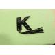 K Shaped 3D Embroidery Patches PVC Material Multistrand Black Color