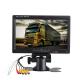 400/1 Quad Screen Car TFT LCD Monitor 7 Inch 16/9 Backup DC Port Power Supply