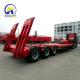 40-100 Tons Payload 2 Axles 3 Axles Low Bed Semi Trailer with Ramp and LED Light