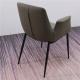 Soft PU 45cm Contemporary Metal Dining Chair With Arm