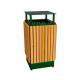 Standing W508mm 38L Outdoor Wooden Trash Can For Street