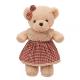 Red Plaid Skirt Cuddly Teddy Bear Soft Toy Bear 30cm OEM