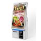 1920*1080P Resolution Indoor Restaurant Ordering Kiosk with Capacitive Touch Screen
